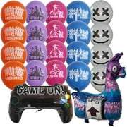 Video Game Party Supplies, Birthday Balloons, Bracelets, Cupcake Toppers (20 Balloons)