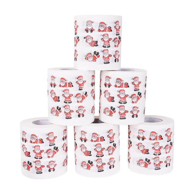 Christmas pattern color toilet paper Santa Christmas tree printed tissue