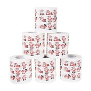 pdqouc Christmas pattern color toilet paper Santa Christmas tree printed tissue for Fun Birthday Party Novelty Gift Idea