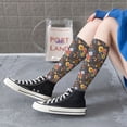 thumbnail image 6 of Picia Women Crew Soft Moisture-wicking Socks Colorful Flowers with Butterfly Pattern Design Cotton Socks, One Size fit All, 6 of 9