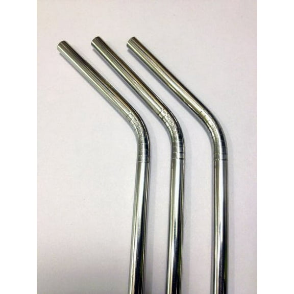 Reusable Straws - Stainless Steel Drinking - Set of 3   Cleaner - Eco Friendly, SAFE, NON-TOXIC non-plastic