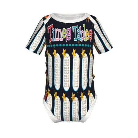 

Junzan Space Math Times Tables Print Short-Sleeve Baby Climbing Clothes Bodysuits for Infant One-Piece for Baby Boys & Girls Baby Clothes Baby Romper with Snap Closure-9M
