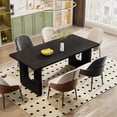 thumbnail image 4 of Tribesigns 71" Modern Dining Table for 6 to 8 People, Wood Kitchen Table for Dining Room, Black, 4 of 5