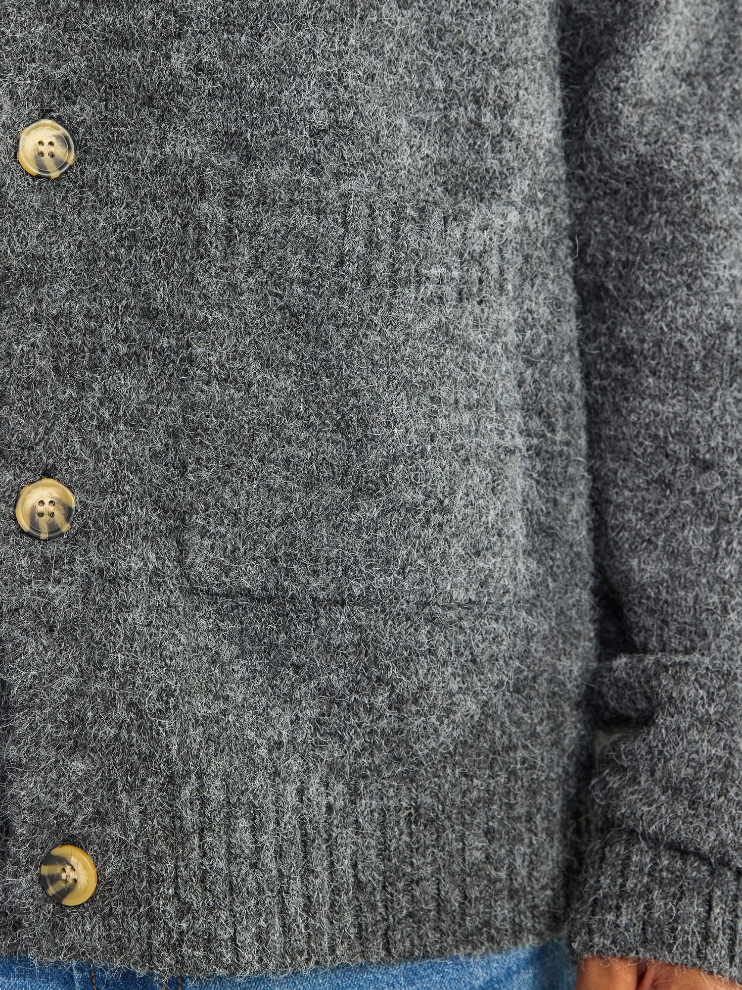 No Boundaries V-Neck Brushed Cardigan Sweater, Midweight, Men's & Big Men's
