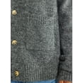 thumbnail image 4 of No Boundaries V-Neck Brushed Cardigan Sweater, Midweight, Men's & Big Men's, 4 of 5