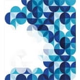 thumbnail image 3 of Ambesonne Geometric Duvet Cover Sets, Modern White Circles, 2-Queen, Dark Blue White and Blue, 3 of 7
