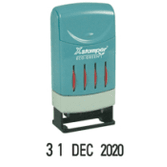 Xstamper 52212 VersaDater Line Dater - (Day, Month, Year), Black, 1/4" x 1"