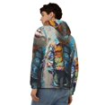 thumbnail image 4 of Wukai Whimsical Goat Artist Print Men's Zip-Up Hoodie,Fleece Full-Zip Hoodie for Men, Hooded Sweatshirt-Medium, 4 of 5