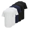 thumbnail image 2 of JACK&JONES Camiseta hombre, lote de 5 - JPRBLABRODY TEE CREW NECK 5PK, manga corta, cuello redondo, algodón Blanco/Azul/Negro XL (X-Large), 2 of 7