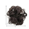 thumbnail image 4 of Motique Accessories  Messy Bun Synthetic Hair Piece Scrunchie - Dark Brown, 4 of 4
