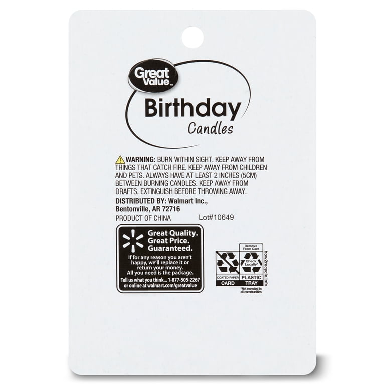 Great Value Celebration Number Birthday Candles, Multicolor, 10 Count photo 6