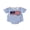 Blue, variant on Infant Baby Boy 4th of July Romper 3 6 12 18 Months Stripe America Flag Pattern Short Sleeve Round Neck Cute Bodysuit