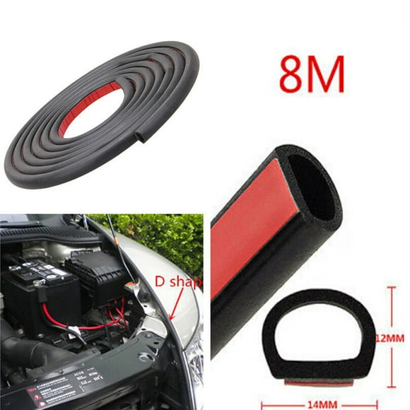 Door window Edge 8m D-type rubber hollow zone weather strip sealing gasket-