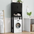 thumbnail image 1 of Freestanding Over Toilet Storage Cabinet,Above Toilet Storage Cabinet with Open Storage Shelf,Adjustable Shelf,Open Organizer, Reversible Side Rack, Anti-Tip Space Saver for Restroom Laundry Room, 1 of 8