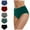 Green, variant on Cotton Underwear for Women High Waist Panties Full Coverage Briefs Soft Strech Ladies Breathable Panties-5 Pack