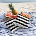 thumbnail image 5 of 2 Pack Outdoor Waterproof Throw Pillow Covers,Minimalistic Black White Decorative Square Pillow Case Patio Pillowcases for Chair Couch Sofa 16x16in, 5 of 9