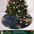 thumbnail image 2 of Halloween Black Cat Pumpkin Lights Christmas Tree Skirt Stand Mat Waterproof Floor Protection Mat for Holiday Decoration, 2 of 6