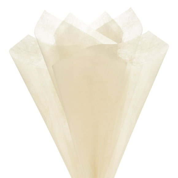 Papel de Envoltura de Flores de Algodón Coreano de 38 Hojas, 21.7x15.7 Pulgadas/ 55x40cm Papel de Envoltura Floral Impermeable para Ramo/Embalaje de Regalos [Beige Claro]