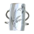 thumbnail image 2 of Anillos para mujer, regalos para mujer, nuevo anillo de colibrí y flor S925, anillo grueso de flor y pájaro S925, anillo ancho con grabado de colibrí y flor para mujer., 2 of 2