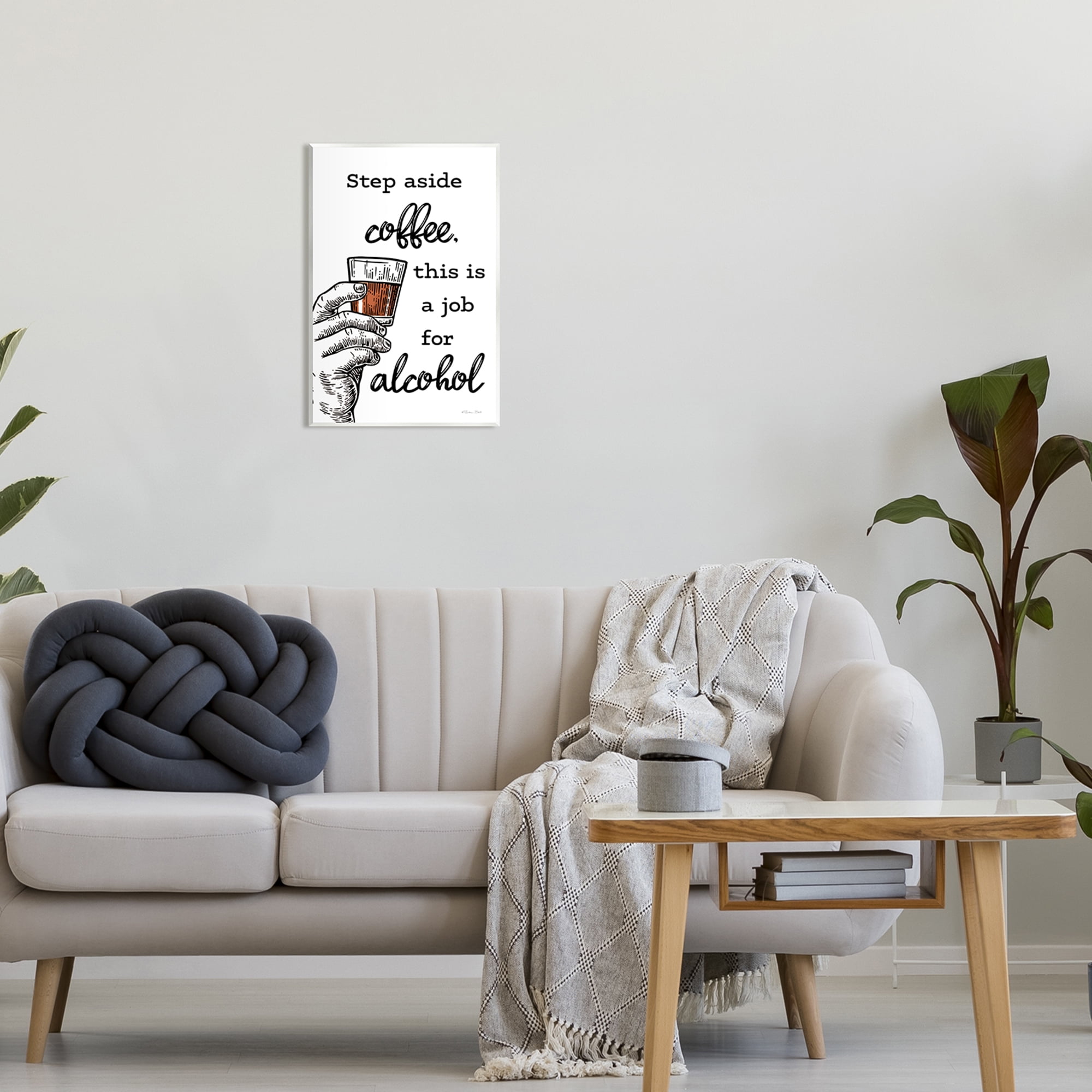 Stupell Industries Step Aside Coffee Funny Food & Beverage Painting Unframed Art Print Wall Art, 13 x 19