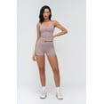 thumbnail image 2 of PISONIC Women 2 Piece Workout Sets Crossover High Waisted Biker Shorts with Pockets Built in Bra Racerback Tank Tops, 2 of 8