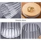thumbnail image 3 of Glass Coffee Canister Airtight Storage Jar Petal Decorative Container with Bamboo Lid Metal Handle Easy to Grasp (small conical), 3 of 4