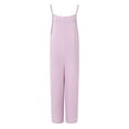 thumbnail image 4 of MSJUHEG Sweatpants Women Camisole Tops For Women Womens Casual Jumpsuit Comfortable Shoulder Strap Loose Jumpsuit Pocket Summer Fashion Jumpsuit Overalls Pink Xl, 4 of 7