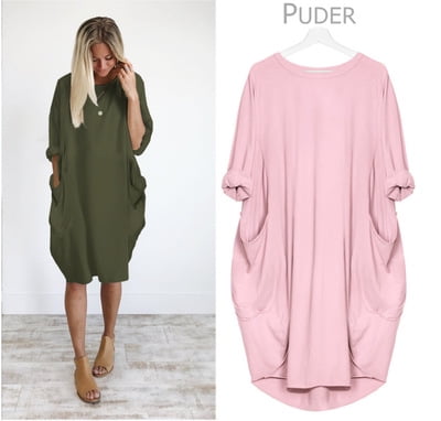 loose style pocket dress
