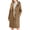 Camel, variant on Women's Hooded Windbreaker Single-Breasted Notch Lapel Pea Coat Autumn and Winter Jacket Outerwear