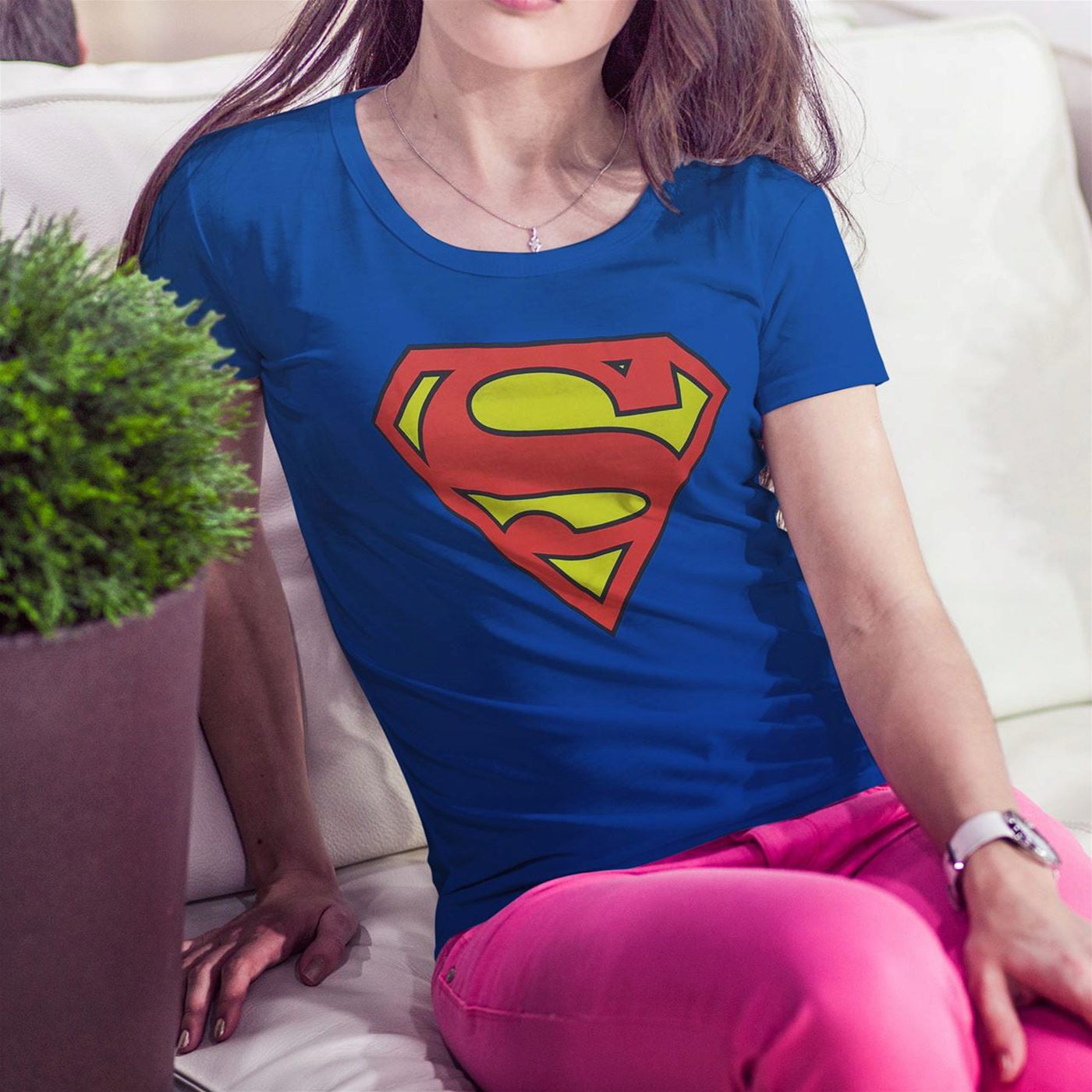 T-Shirt Superman Standard Superman - Medium Women Symbol