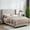 Light Gray, variant on GDF Studio King Size Boucle Upholstered Bed Frame and Headboard, Ivory