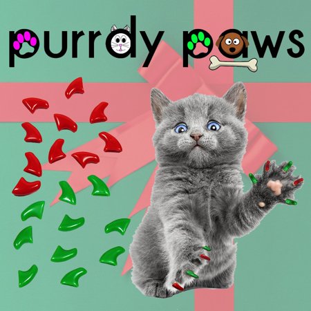 - Christmas Combo - Purrdy Paws Soft Nail Caps for Kitten Cat Claws