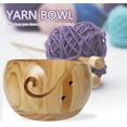 thumbnail image 3 of Yarn Bowl Bamboo Yarn Bowl Crafted Wooden Yarn Storage Bowl Handmade Yarn Storage Bowl Craft Knitting with Holes Storage Knitting Woolen Storage Basket for Knitting and Crochet, 3 of 5