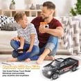 thumbnail image 6 of 1:64 Black Remote Control Toy Cars for Kids 2.4Ghz Adjustable Speed Scale Alloy Pickup RC Trucks with Trailer and Car Lights, USB-C Recharging, Easy to Operate, Festive Gift for Children, Boys, Girls, 6 of 9