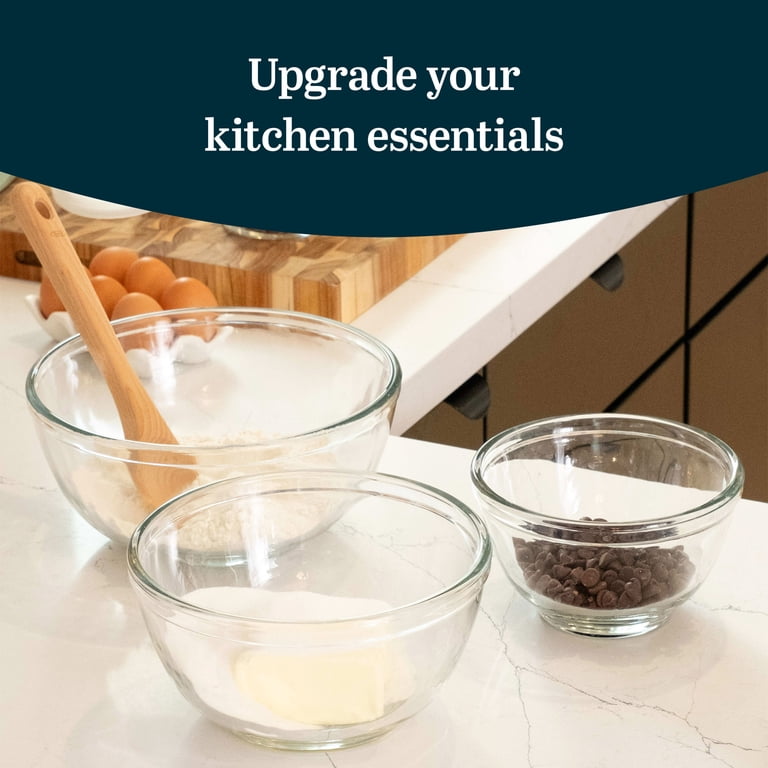 Libbey Baker's Basics Glass Mixing Bowl Set, 3-Piece photo 2