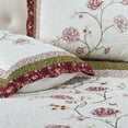 thumbnail image 6 of Home Soft Things 3 Piece Dorset Floral Patchwork Bedspread Set - Burgundy - King (102" x 90"), 6 of 10