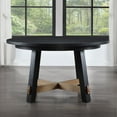 thumbnail image 2 of Steve Silver Aubrey Modern Round Dining Table with Canted Legs, Black, 2 of 6