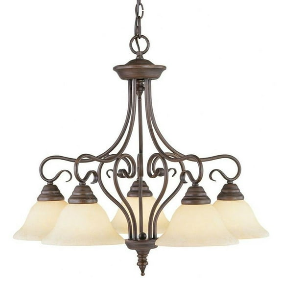 Traditional Five Light Chandelier-Imperial Bronze Finish Bailey Street Home 218-Bel-732271