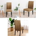 thumbnail image 2 of Rustic Dining Chair Cover Set of 6 - Retro Farmhouse Brown Wooden Stretch Chair Protectors Slipcover, Spandex Kitchen Chair Seat Back Cushion Slip Cover for Dining Room, Party, Hotel, Ceremony, 2 of 6