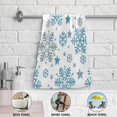 thumbnail image 2 of JOOCAR Christmas Kitchen Towels, White Blue Snowflake Stars Sparkling Christmas Towels, Suitable for Home Kitchen Holiday Decoration Housewarming Gift Towel Set of 2, 2 of 5