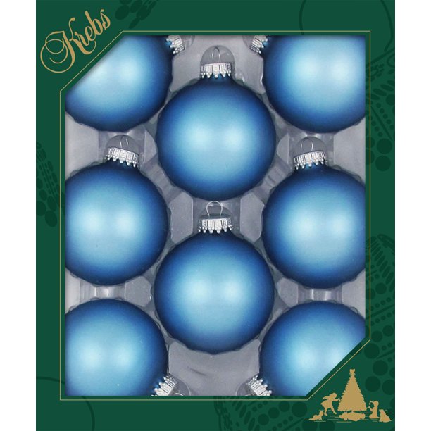 Christmas by Krebs Seamless Glass Christmas Ornaments Alpine Velvet 2 5