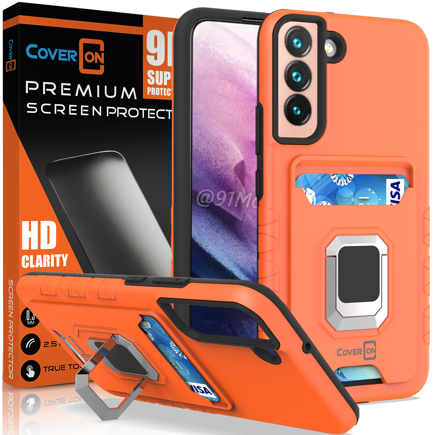 CoverON For Samsung Galaxy S22 Plus Case and Screen Protector Tempered