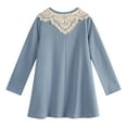 thumbnail image 2 of Richie House Little Girls Light Blue Lace Bow Accents Top 3, 2 of 2