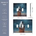thumbnail image 3 of 2 Gang Light Switch Cover Plate Cats on House with Moon Wall Plate Decorate Electrical Outlet Cover Plates 4.56”x4.48”, 3 of 8