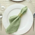 thumbnail image 2 of Balsa Circle 5 Square Sage Green 19x19" Faux Burlap Linen Dinner Napkins Party Events Catering Decorations Supplies, 2 of 8