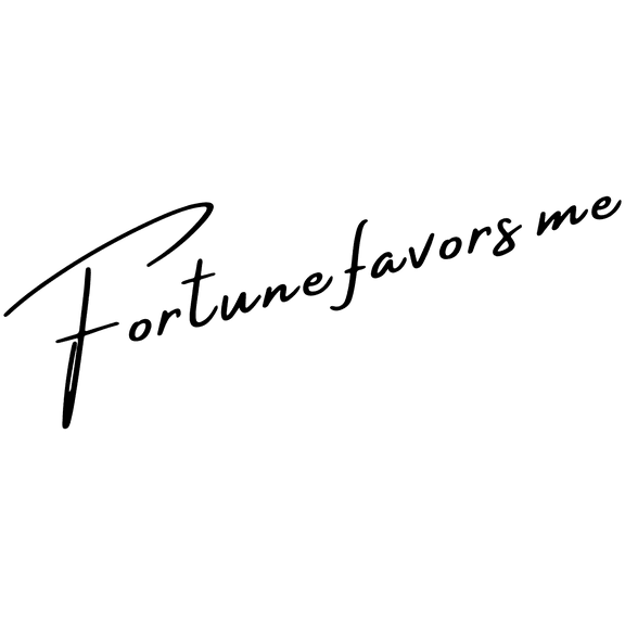 2PCS Car Stickers, Cars Decals- "Fortune Favors Me", Auto Stickers and Decals, Auto Decals for Women, Car Mirror Decoration, Fits Most Vehicles