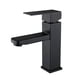 thumbnail image 1 of Mezclador monomando de acero inoxidable para lavabo de baño, grifo cuadrado de lavabo negro, 1 of 7