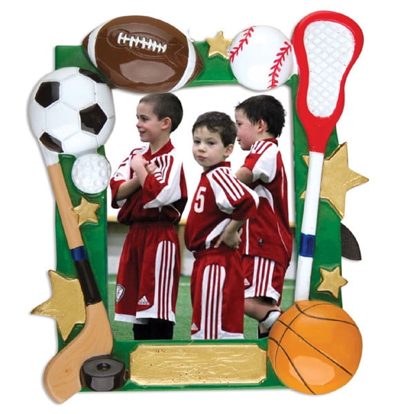 Sport Frame Football Baseball Basketball Hockey Soccer Personalized Christmas Ornament DO-IT ...
