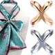 thumbnail image 3 of Simple Cross Scarf Clip X Shape Metal Brooches for Women Hollow Bow Scarves Buckle Holder Shawls Jewelry Clothing Accessories, 3 of 4