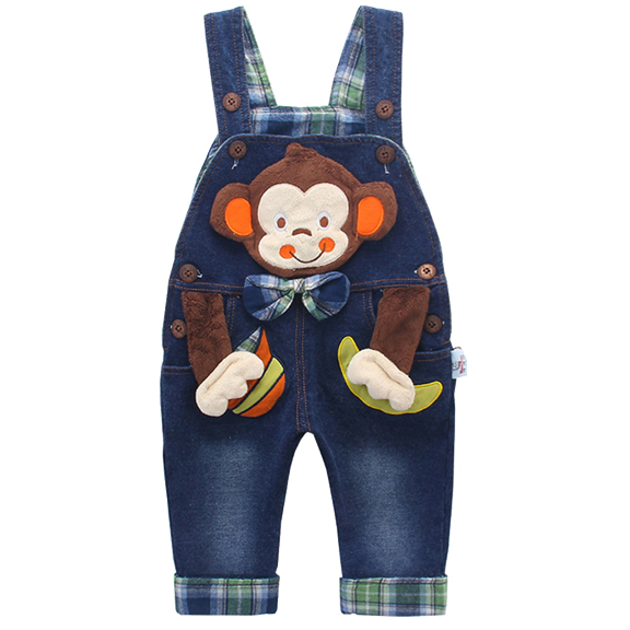 KIDSCOOL SPACE Mono vaquero para bebé niño niña,Pantalones de peto de mezclilla 3D para niño pequeño